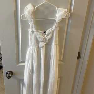 White maxi dress